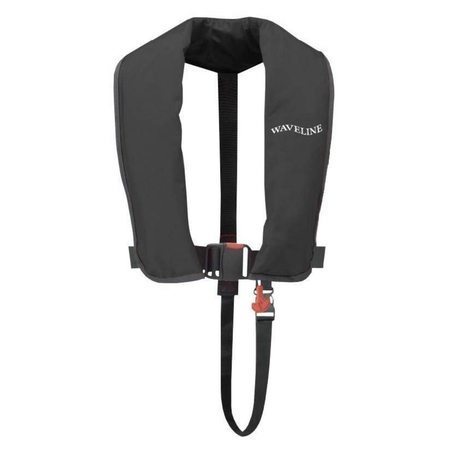 Waveline 150N Adult Automatic Lifejacket with Harness in Black 